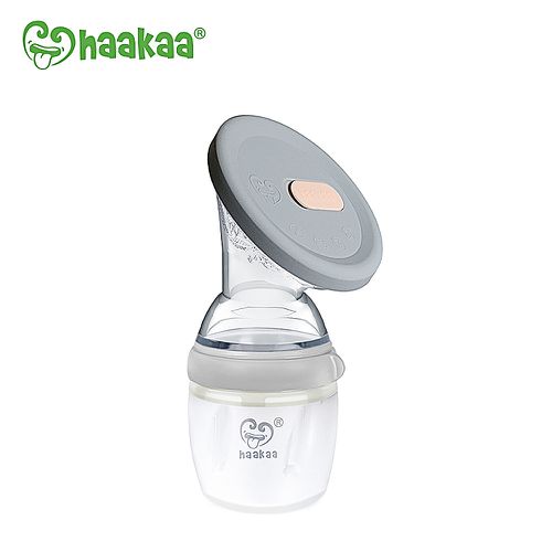 第三代灰蓋集乳瓶二件組-銀灰色-集乳瓶160ML*1+密封防塵蓋*1