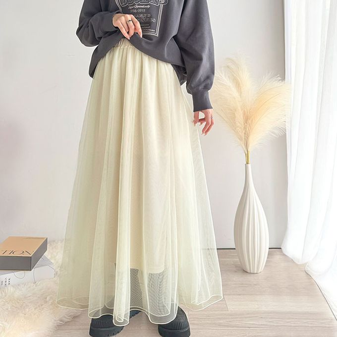 日本 Classical Elf - 浪漫蓬鬆層次感超長紗裙-黑