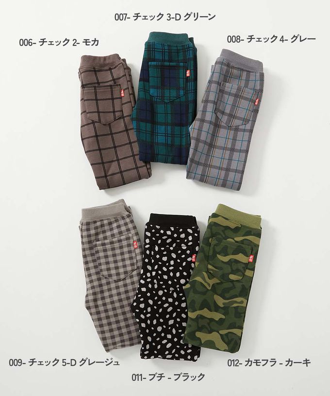 日本 devirock - RICH WARM 保暖裏毛合身長褲-格紋-墨綠