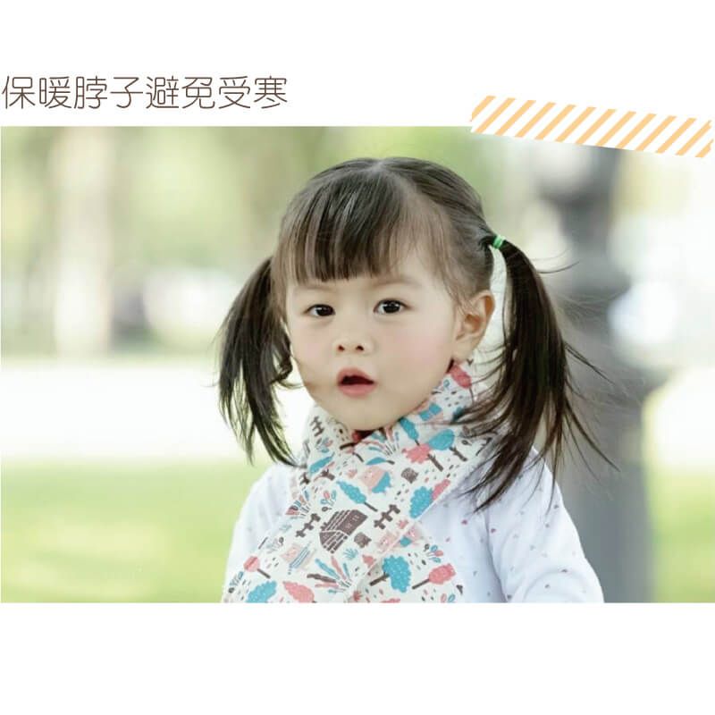 貝柔 Peilou - 貝寶兒童加絨暖毛圍巾_英式碎花
