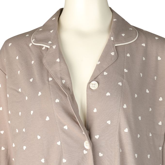 akachan honpo - 長袖家居服-愛心-摩卡色 (M~L)