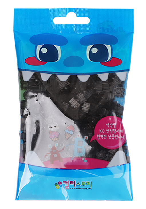 韓國 Color Story - 免燙拼豆-補充包280顆(透明黑/8mm)