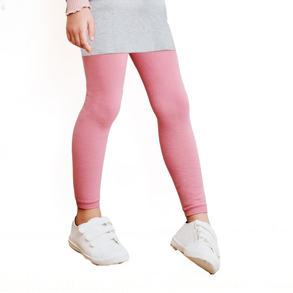GIAT - 兒童溫暖力厚磅內刷毛褲襪(九分款)-莓果泡芙