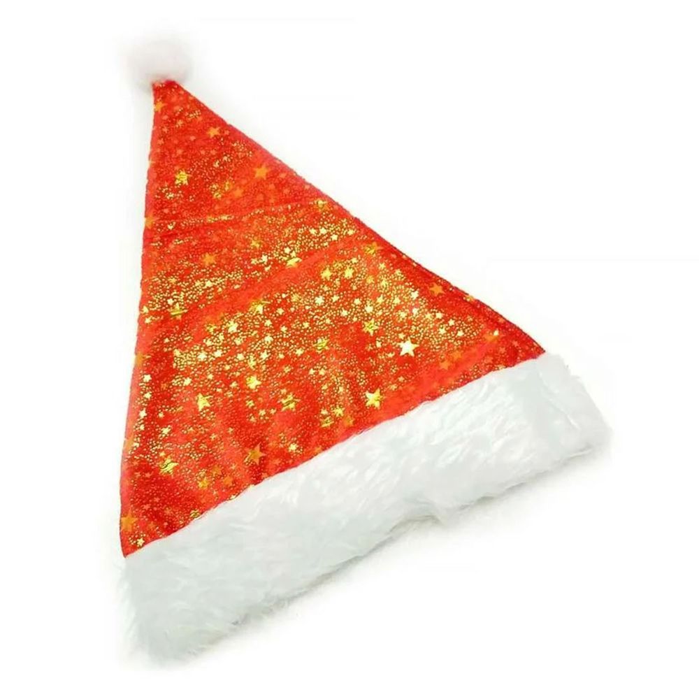 MODACore 摩達客 - 摩達客耶誕派對-夢幻金星紅色毛邊聖誕帽