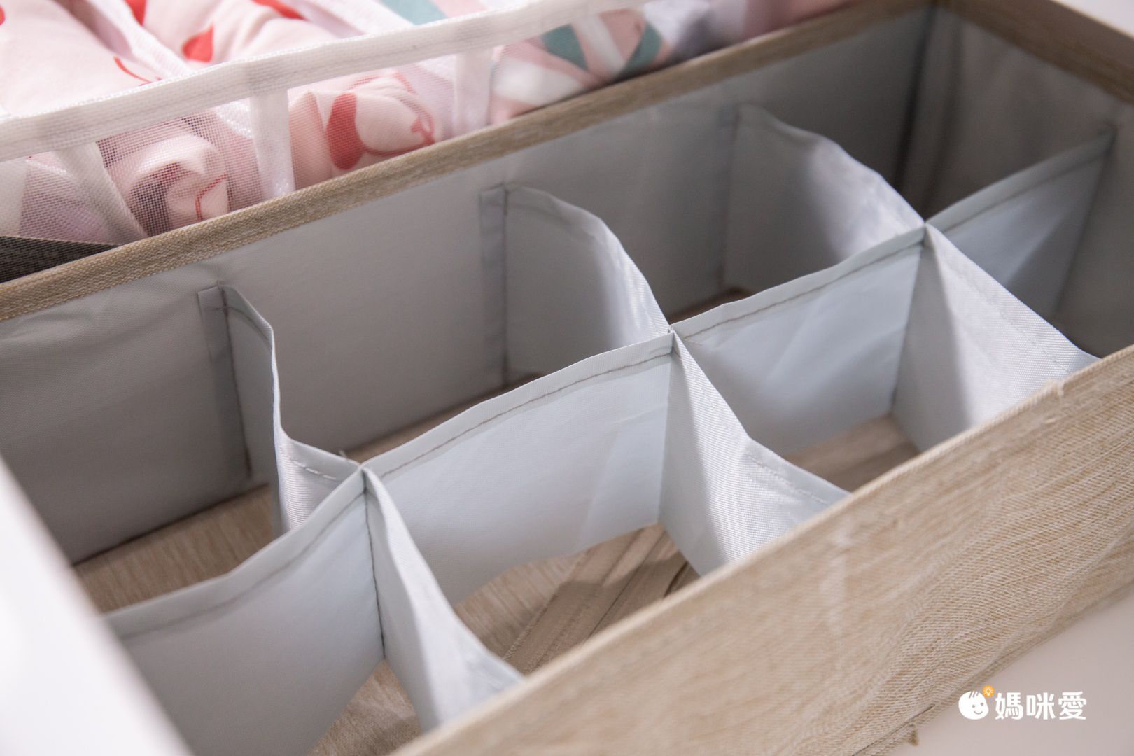 布藝衣服分隔收納盒-墨綠色 (8格)