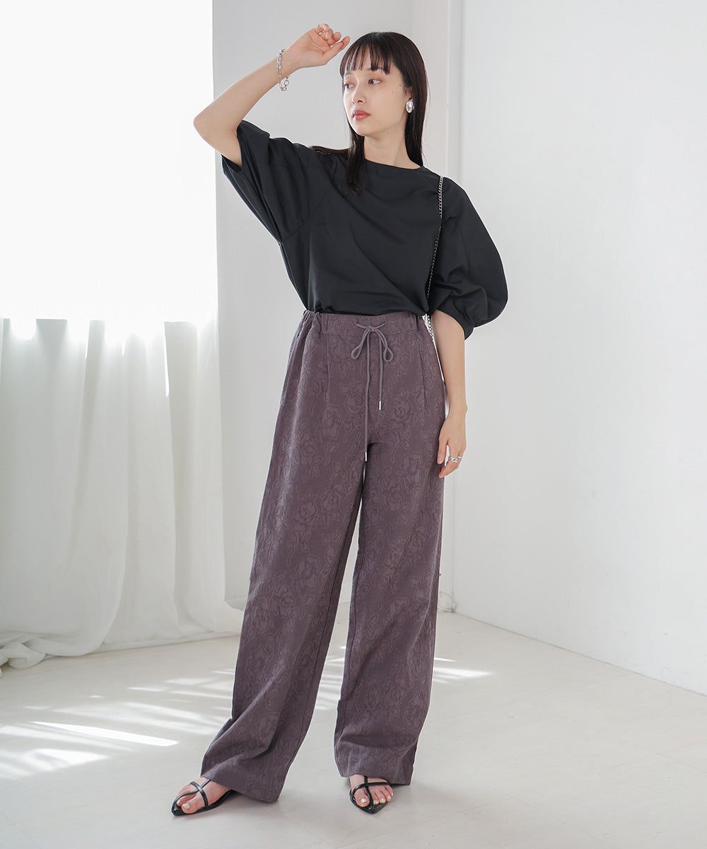 日本 Bab - 圓領百搭氣球袖上衣-淺綠