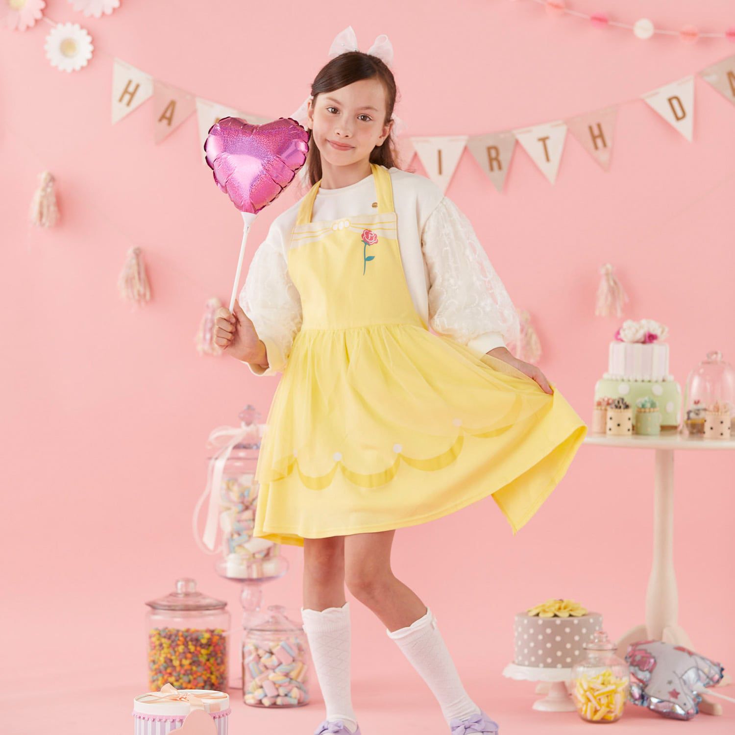 日本千趣會 - 公主圍裙式洋裝-卡通人物仙度瑞拉-水藍