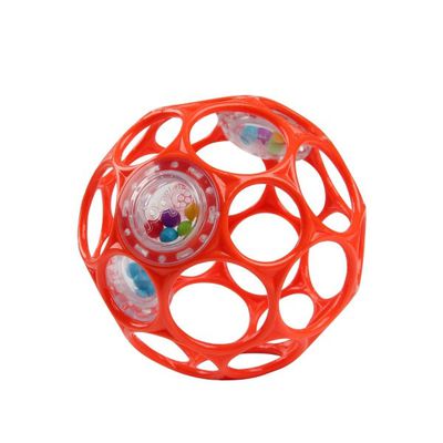 美國Kids II - O'ball沙沙動洞球-熱情橘紅