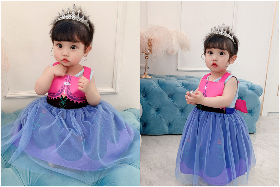 造型公主裙圍裙-夢幻紫