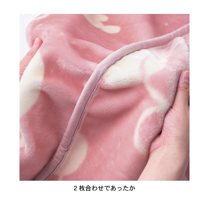 日本千趣會 - 迪士尼印花 極柔軟保暖毛毯/蓋毯-大小米奇-蜜桃粉