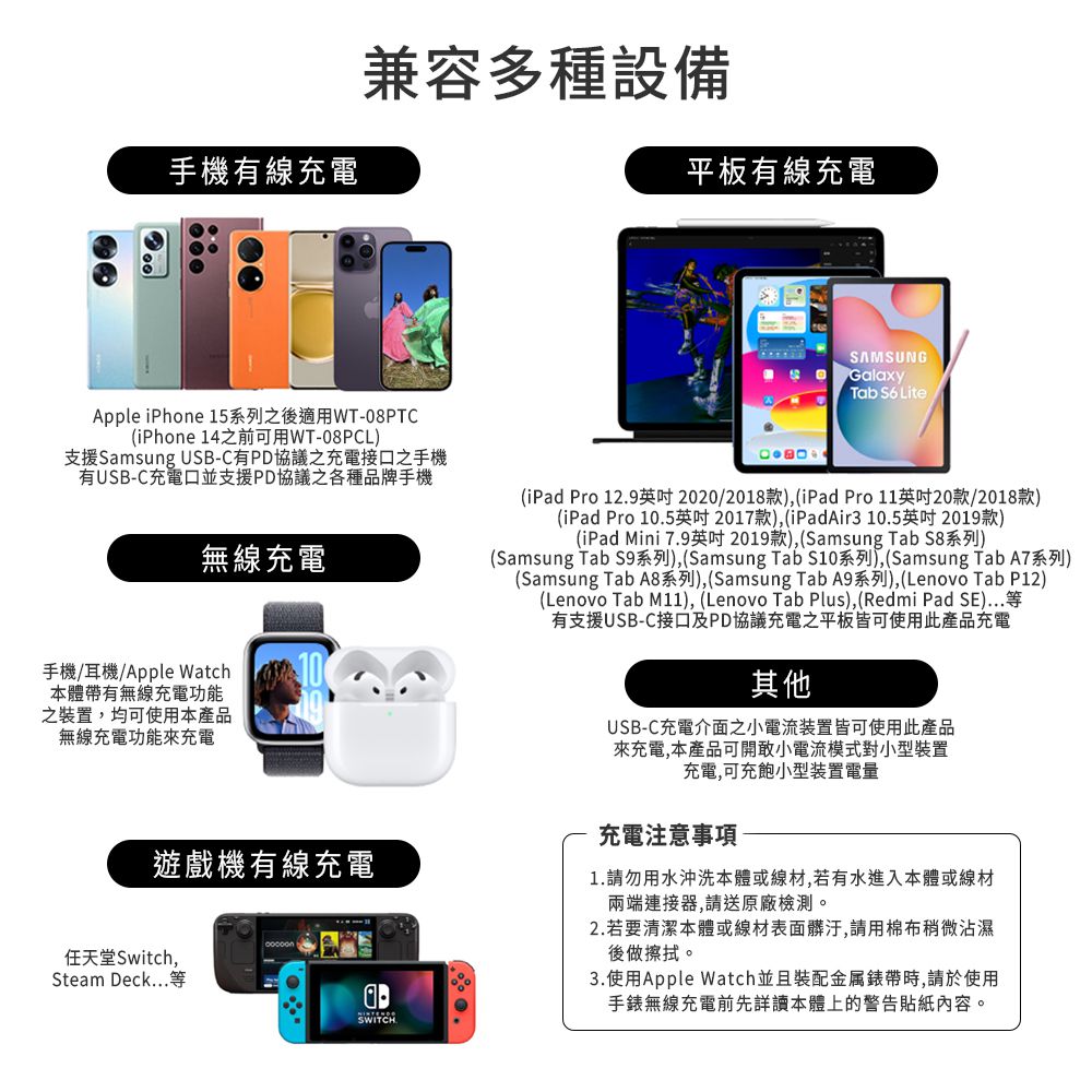 WT-08P系列 全功能 11200mAh 無線充電行動電源 (3.5代進化款)-城影灰