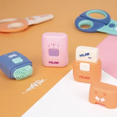 安全無毒【西班牙 MILAN橡皮擦】不含塑化劑｜方形好擦拭