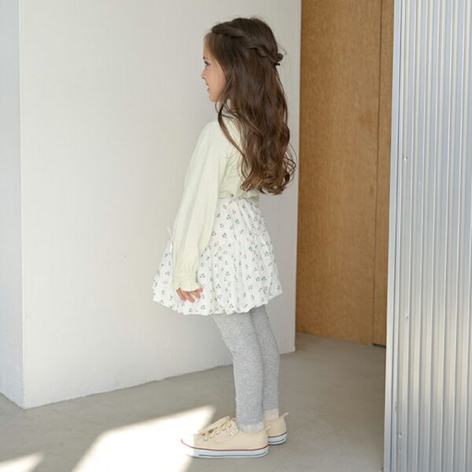 日本 Lycee mine - 下擺酷甜薄紗合身九分褲-黑