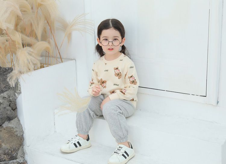 純棉縮口運動長褲-灰色