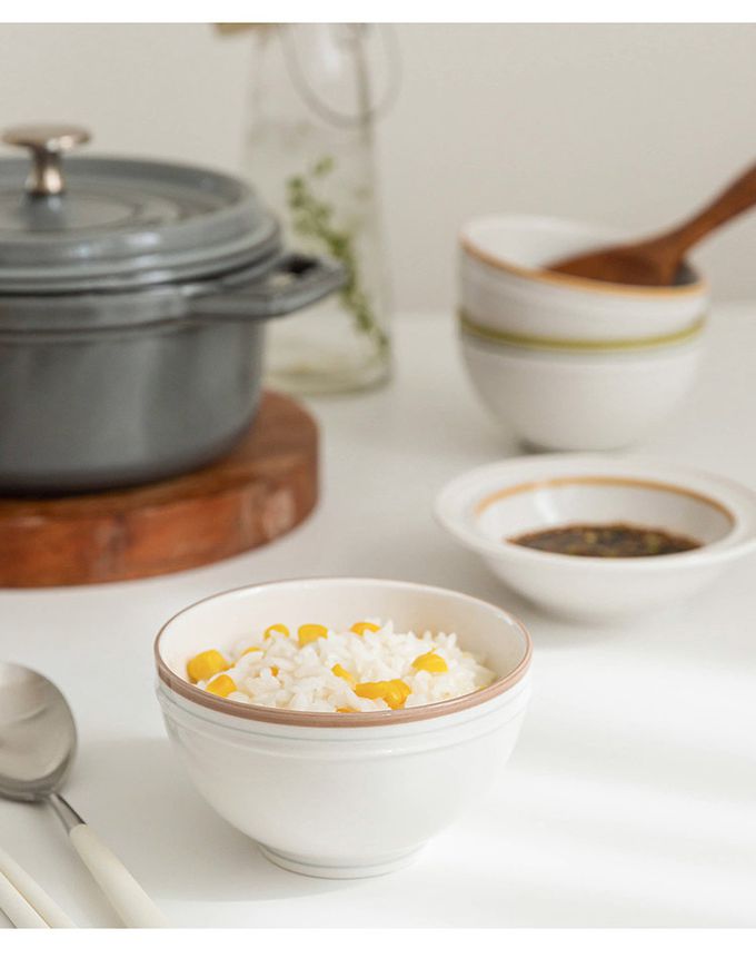 韓國 SSUEIM - RETRO系列極簡ins陶瓷飯碗2件組11cm (深藍)