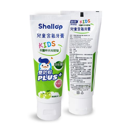 刷樂 - 兒童含氟牙膏-青蘋果口味-綠 (一歲以上適用)-90g