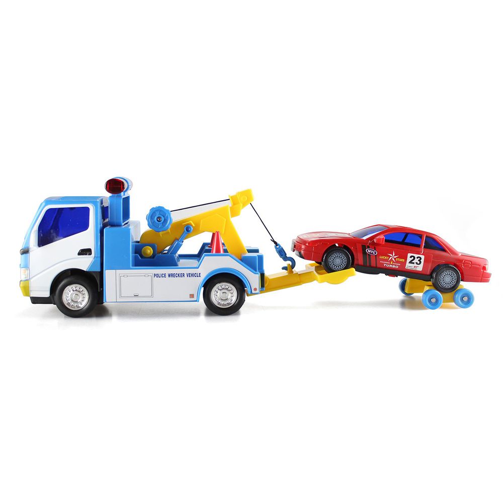 小小家 - 工程小車車-磨輪拖吊車 ((一台拖吊車+輔助輪+一台小車))