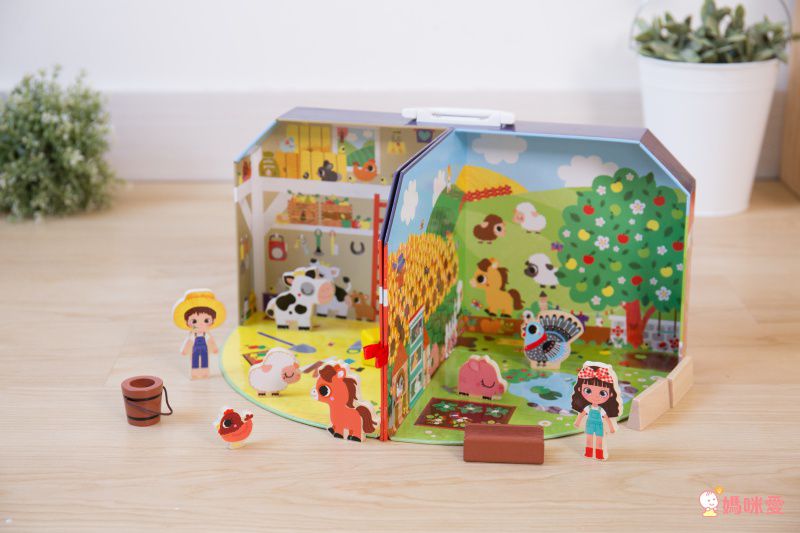 法國 Vilac 超質感玩具系列♔ 手提攜帶家家酒～帶出門詢問度超高★觸覺啟發桌遊～啟發幼兒大腦！