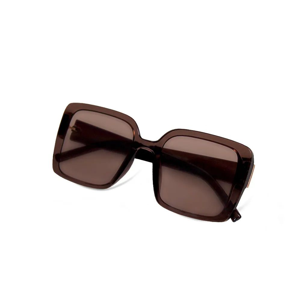 ALEGANT - 韓版微光核桃棕透視感方框墨鏡│UV400太陽眼鏡