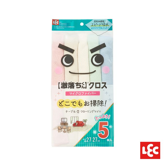 日本 LEC - 【激落君】超極細纖維抹布-27x27cm-5枚入