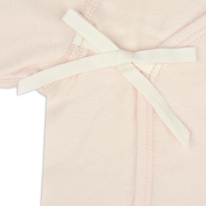 akachan honpo - 長袖新生兒內衣6件組-綁帶款 恐龍-綠色 (肚衣:50cm蝴蝶裝:50~60cm)