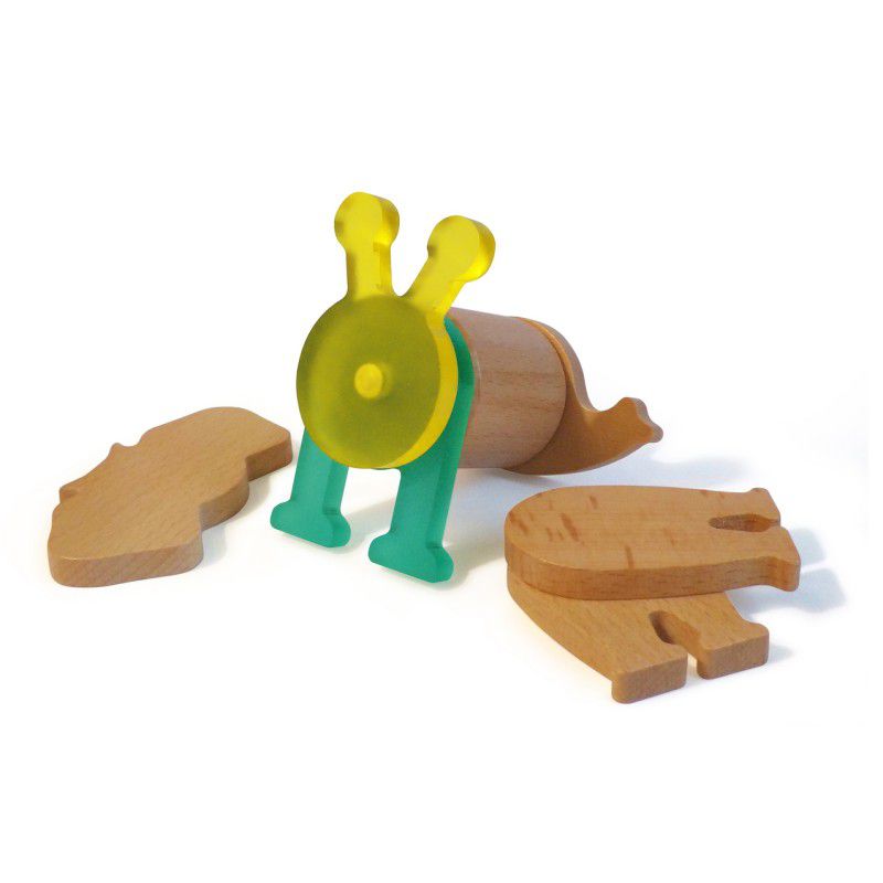 西班牙 LEKKID - IMAGINARY FAUNA磁性積木組-大象7片組