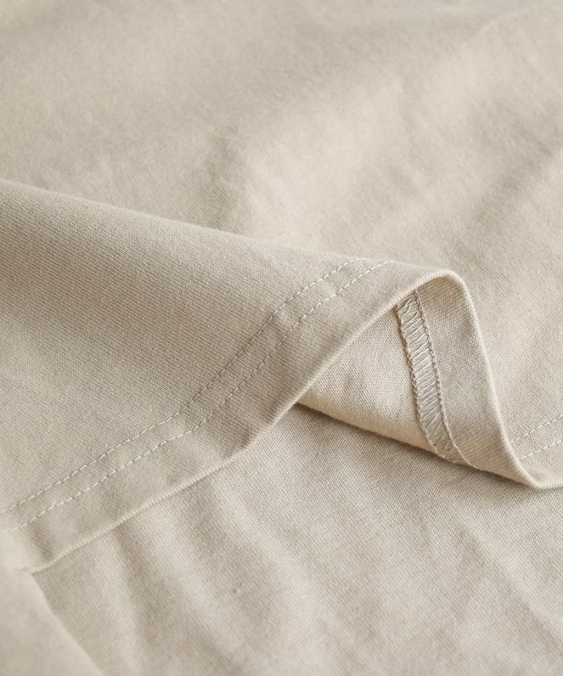 日本 zootie - 抗透汗 後開衩純棉長版短袖上衣-煙燻藍 (M-L)