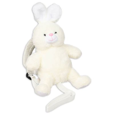 akachan honpo - 動物造型刷毛背包附防走失帶-兔子-米白色