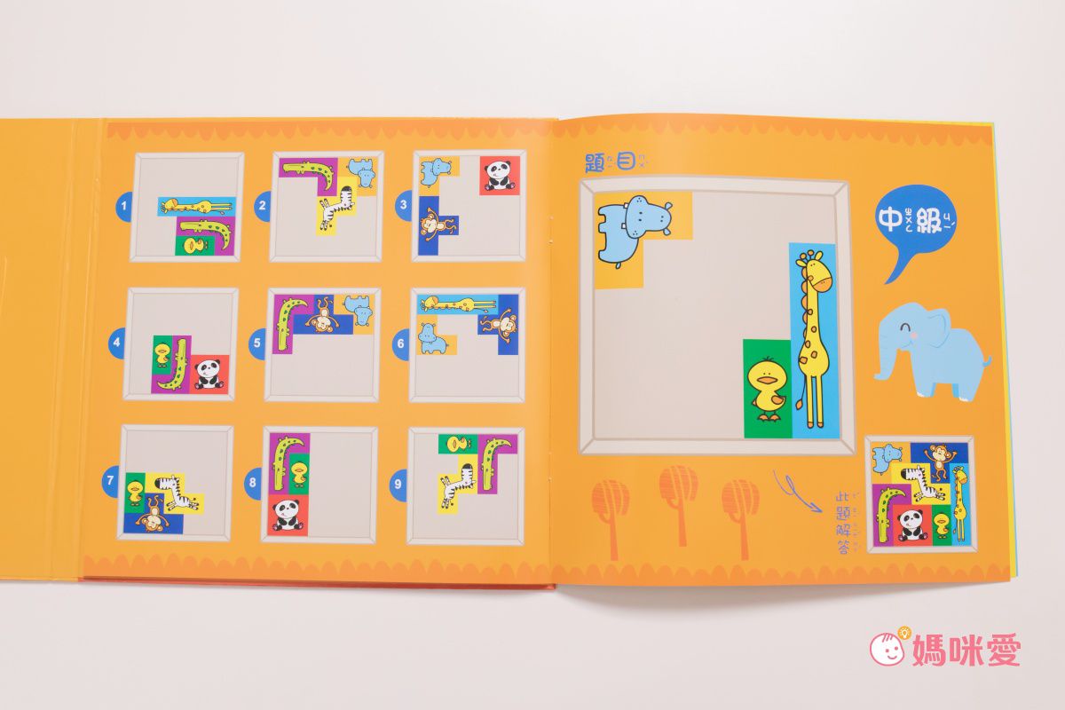 双美生活文創 - 5Q百變益智拼板：動物方塊-內附1組木製動物方塊+130題圍捕遊戲