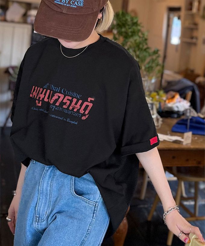 日本 Classical Elf - Java 純棉泰國風印花寬鬆短袖T恤-白