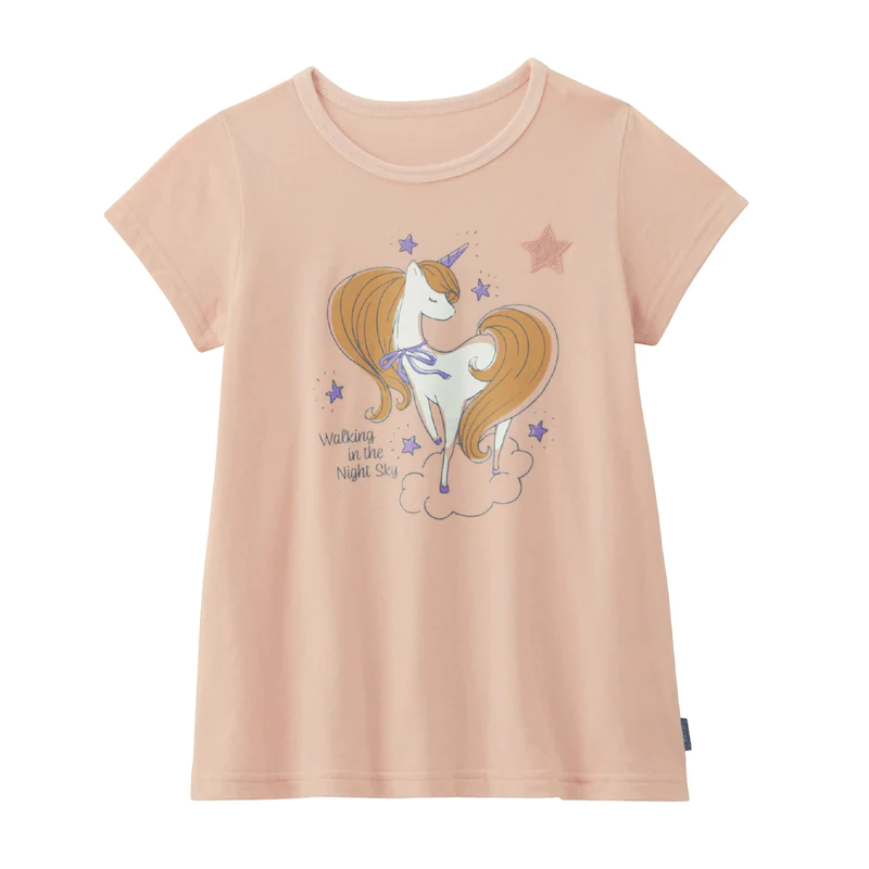 日本千趣會 - GITA 天竺棉印花短T-草莓花圈-深藍