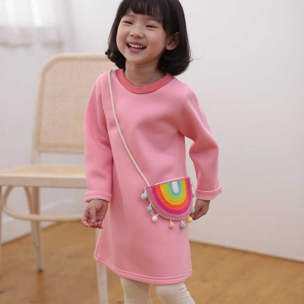 韓國 Coco Rabbit - 彩虹包包洋裝(附包包)-粉紅