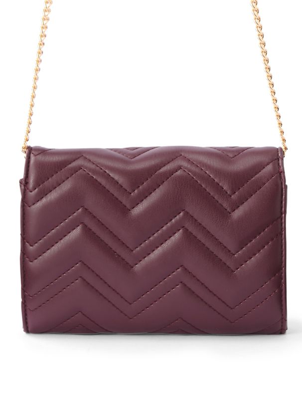 日本 GRL - 絎縫時尚金屬鏈側背小包-淺米 (F)