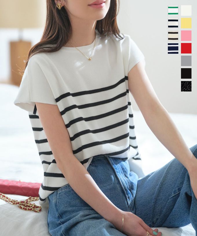 日本 Kobe Lettuce - 立領顯瘦剪裁法式袖上衣-灰