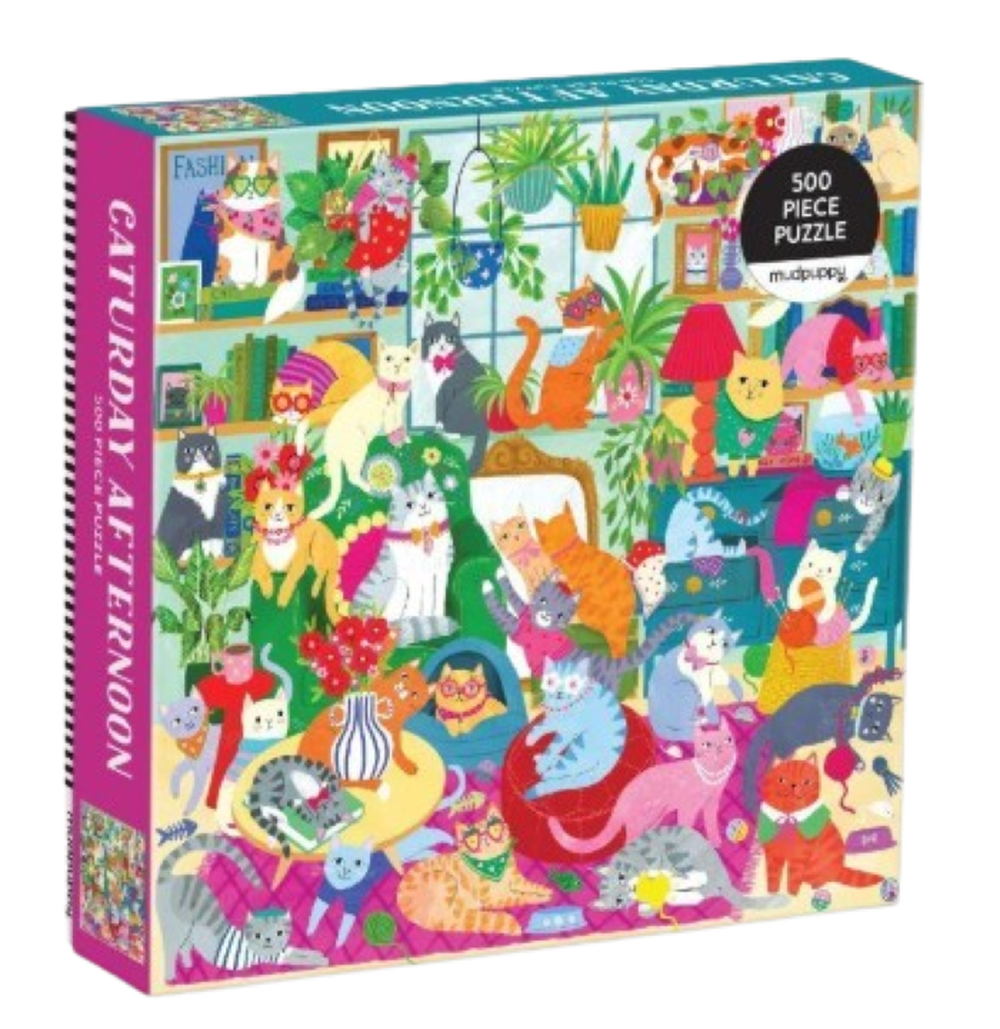 親子拼圖-喵喵午後時光500片 (21x21x5.6)