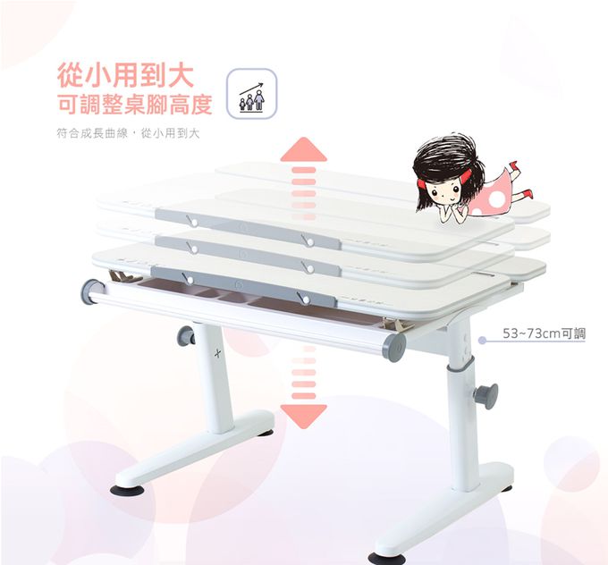 大將作 kid2youth - M2 Plus-XXS成長桌椅組(含BABO椅)/兒童書桌椅-深海藍