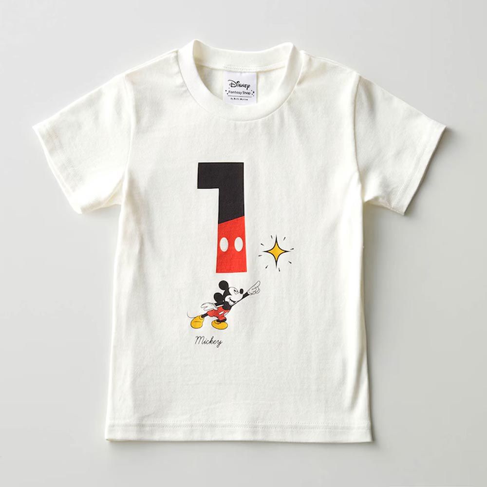 日本千趣會 - 迪士尼印花天竺棉短袖上衣(小孩)-數字1