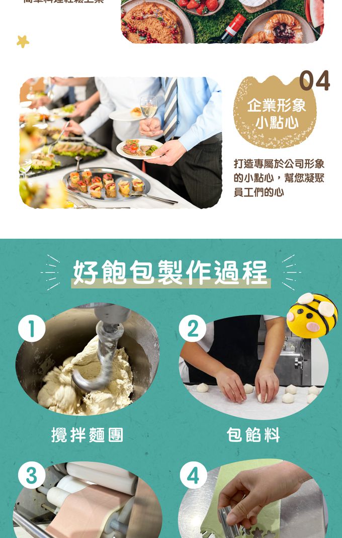 艾酷奇 - 小蜜蜂造型包子 可口奶黃包-65gX3入