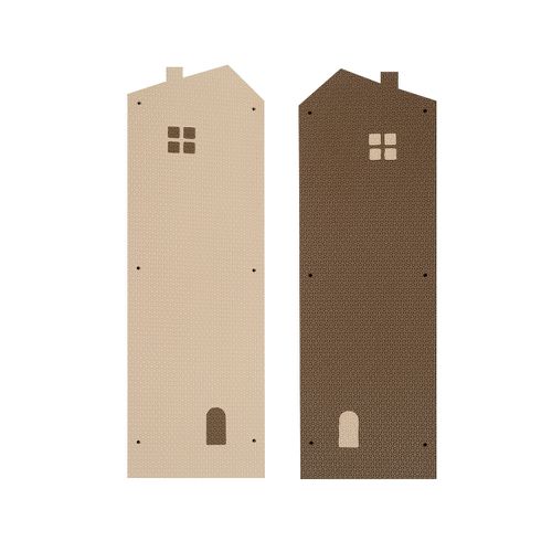 EVA無毒樓梯安全護板6片組-小屋款-可可&奶茶 (18cm*56cm*2cm)