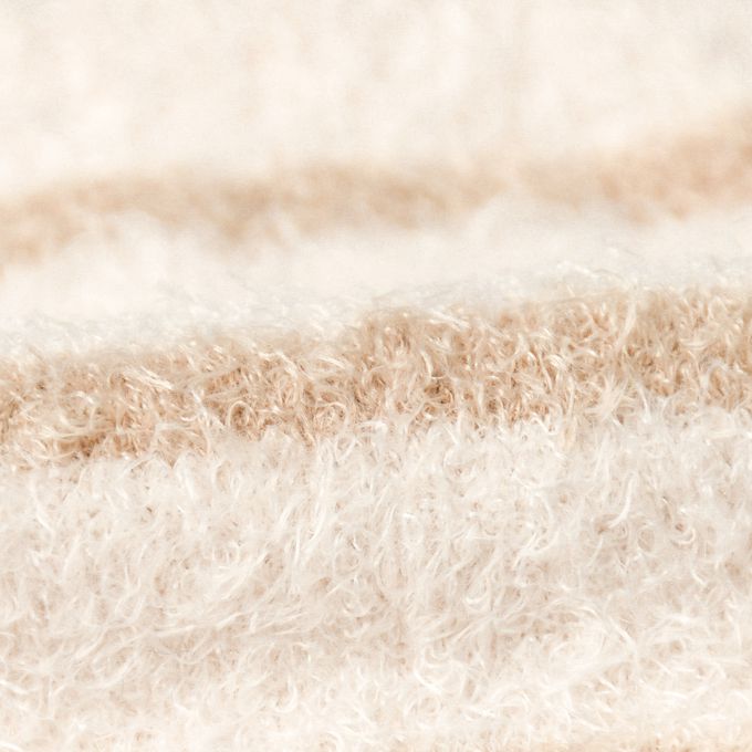 akachan honpo - 蓬鬆腳套-橫紋-黃色 (70～95cm)