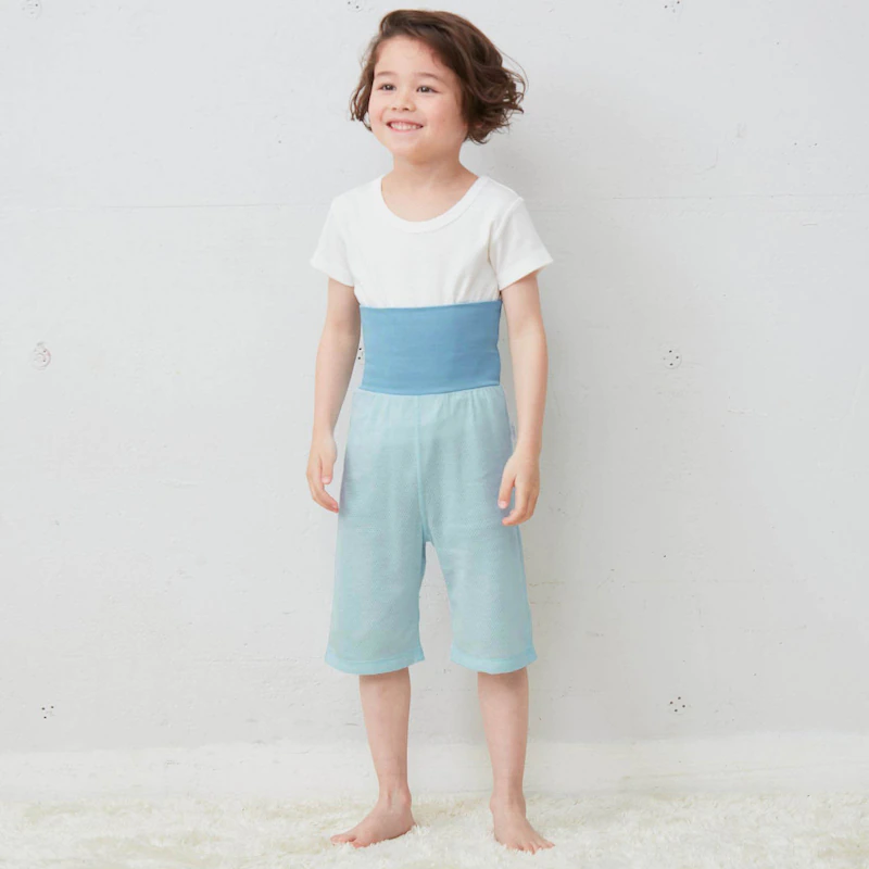 日本千趣會 - GITA 純棉涼爽洞洞腹卷睡褲-星星-白