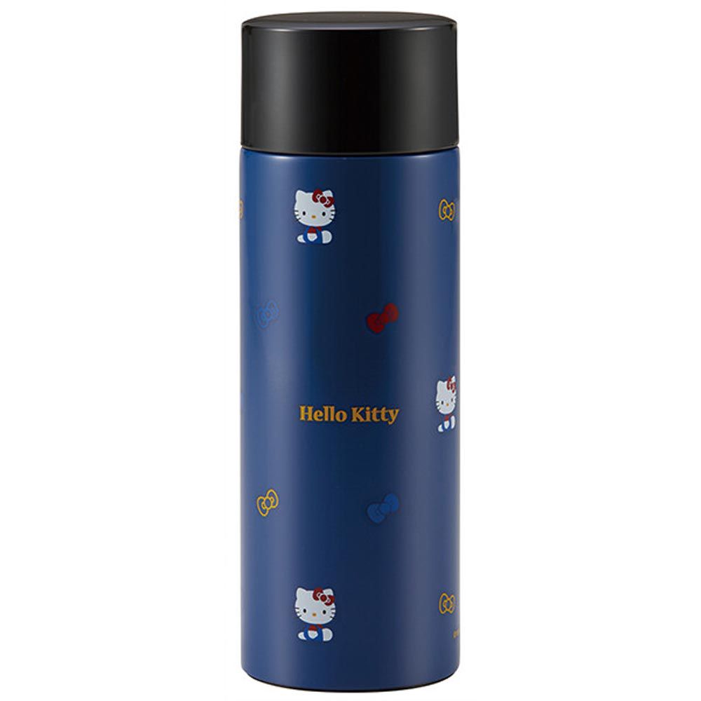日本 SKATER 代購 - 雙層真空不鏽鋼保冷保溫瓶-hello kitty-深藍-350ml