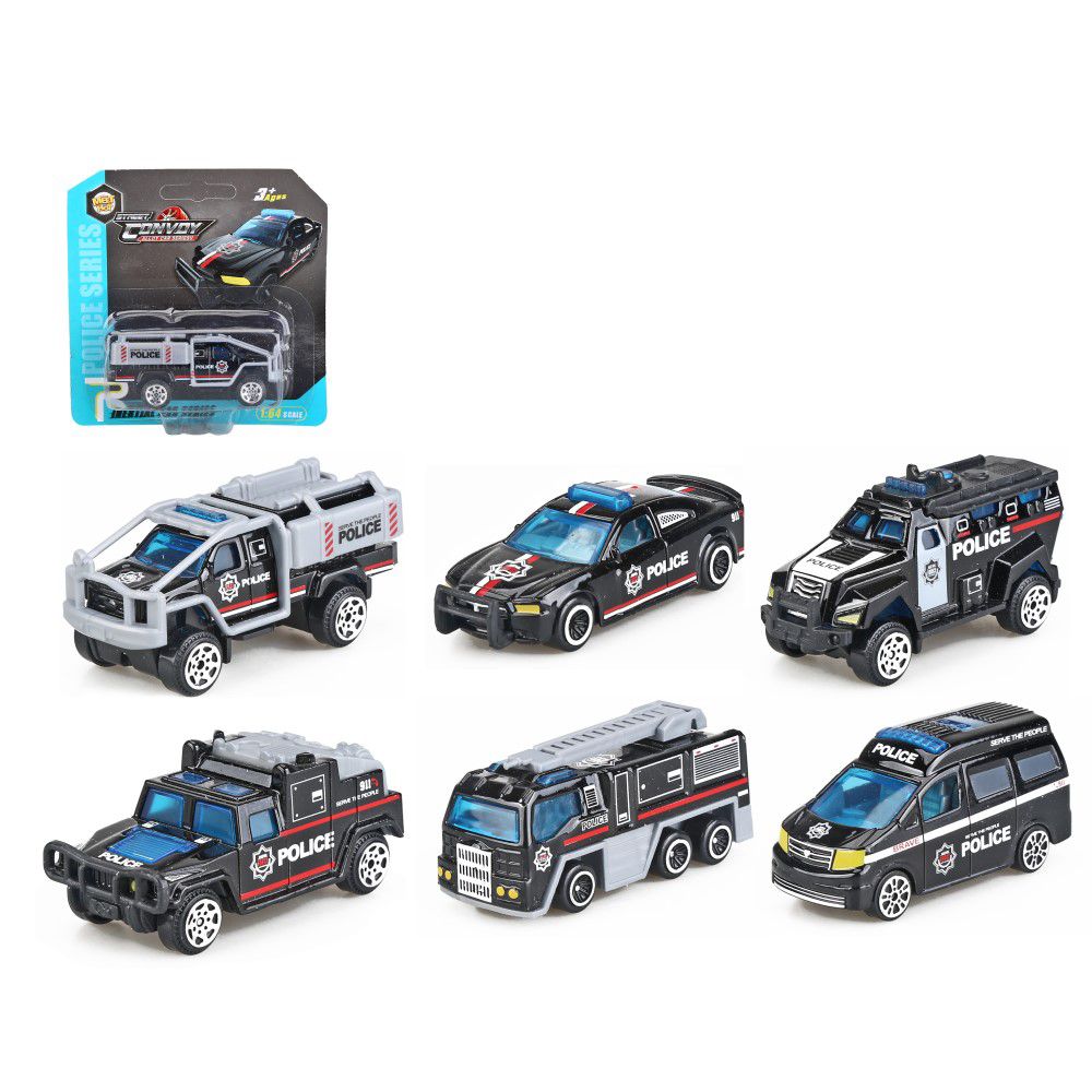迷你合金車-警車系列(混款)-款式隨機