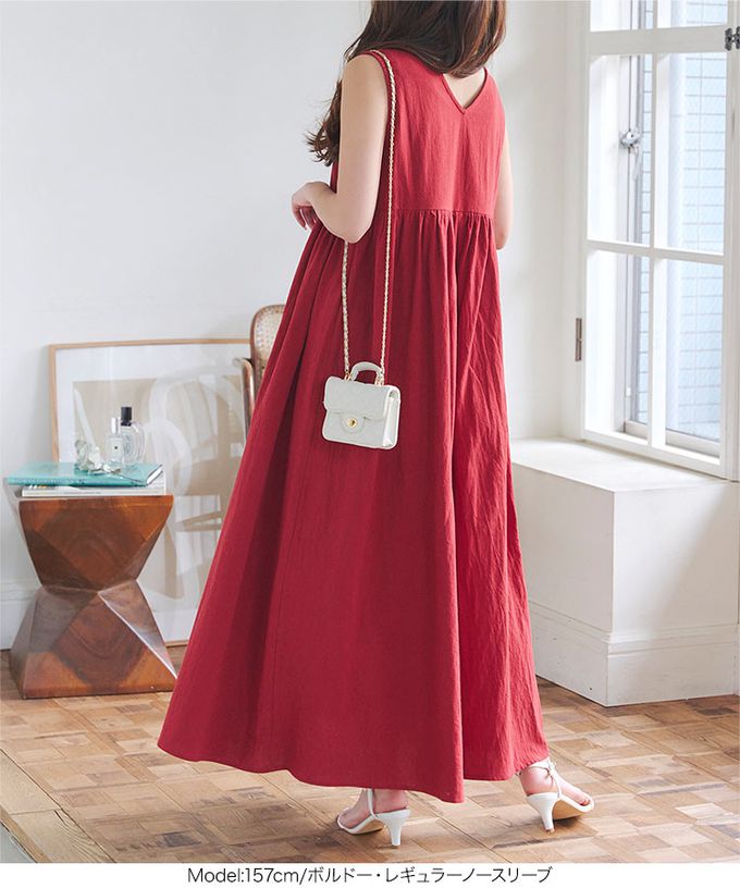 日本 Kobe Lettuce - 純棉清爽感2way領短袖洋裝(可選長度)-水藍