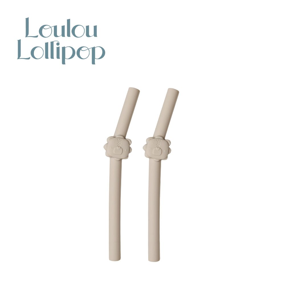 Loulou Lollipop - 加拿大 動物造型 矽膠吸管 (2入組)-勇敢萊恩