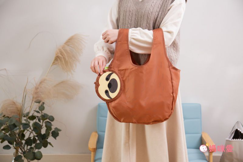 日本 Seto Craft - 動物造型隨身購物袋/環保袋-樹懶 (28.5L)