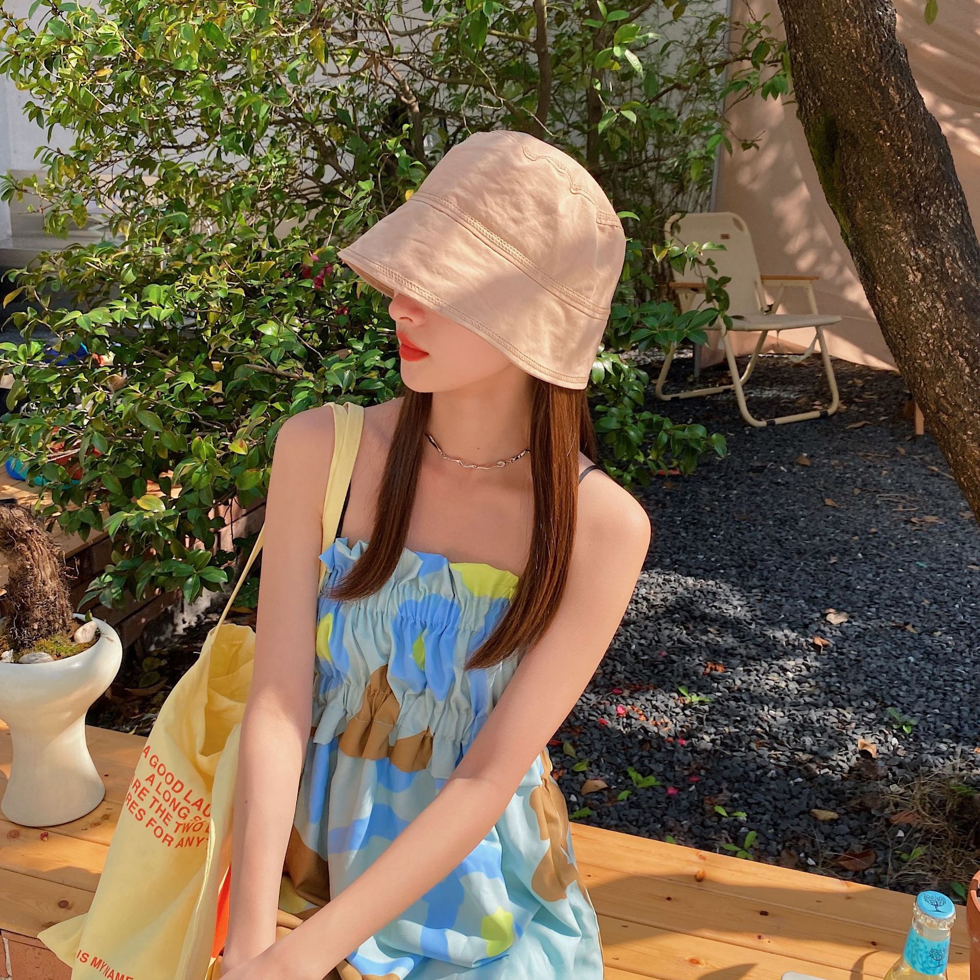 百搭防曬漁夫帽/遮陽帽-粉色 (適合頭圍56-58cm)