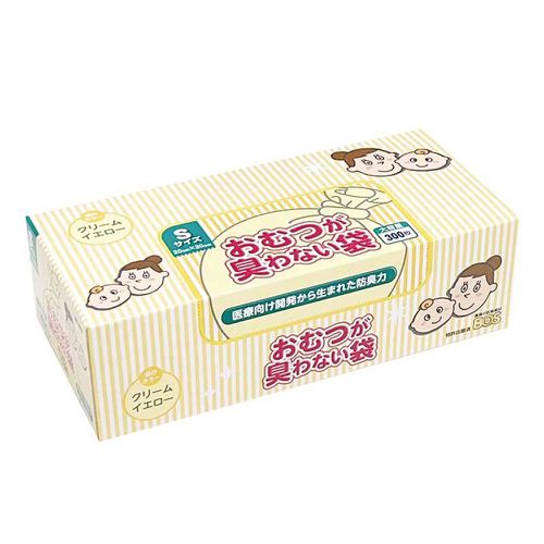 akachan honpo - 尿布防臭袋BOS S號 300張-奶油黃