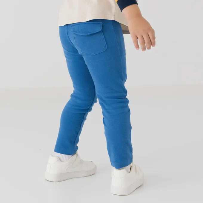 日本 Chil2 - 品牌熱銷 百搭彈力伸縮長褲-淺藍