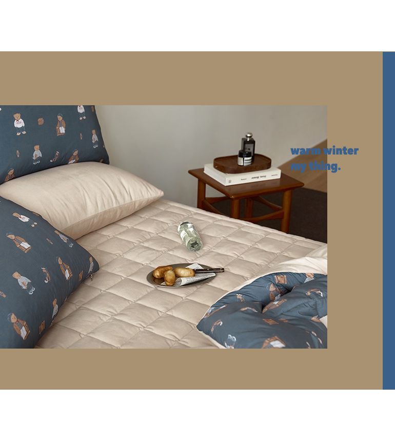 韓國 Maatila - 可水洗M2全方位抗菌防蟎棉被(冬被)-紳士熊熊